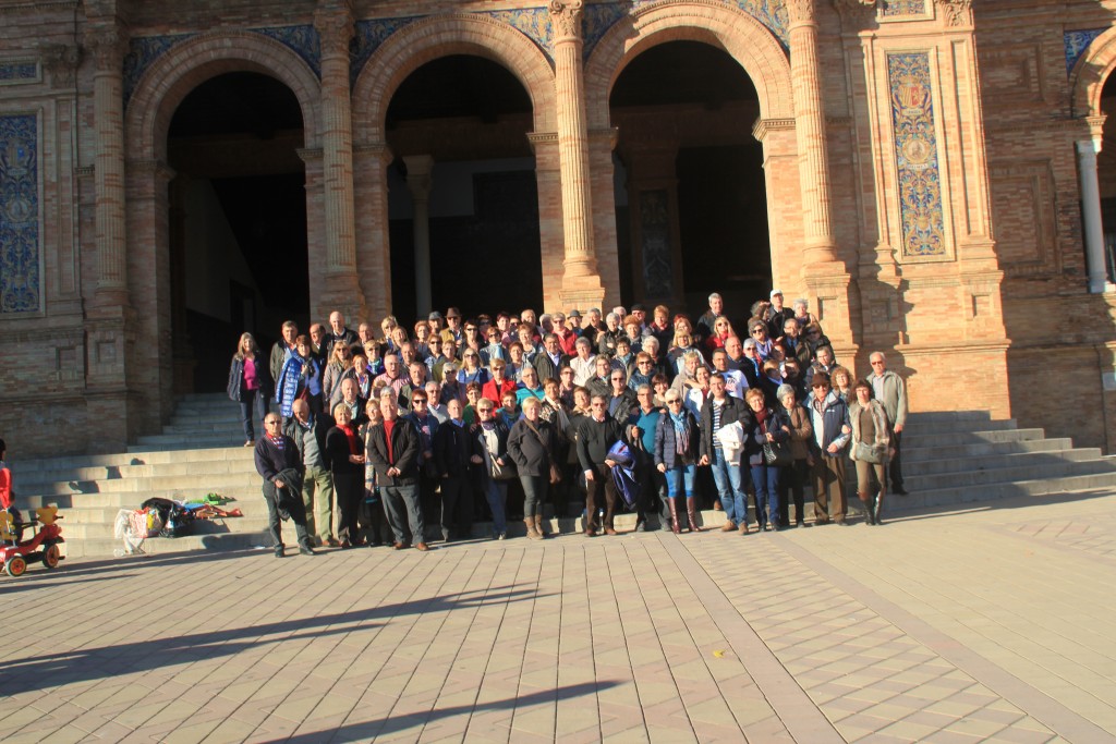 En la Plaza de España de Sevilla